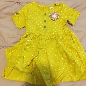 Carters yellow mustard dress size 12 months.